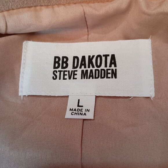 BB Dakota Steve Madden Women Faux Suede Moto Jacket Fashion Staple SZ Large NWT - Picture 4 of 12